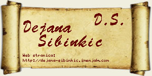 Dejana Sibinkić vizit kartica